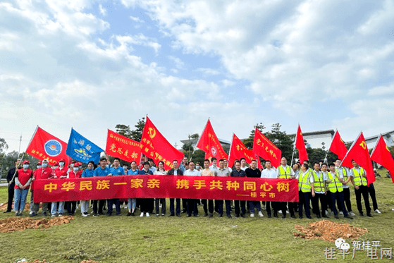 桂平市各單位聯(lián)合開展“中華民族一家親 攜手共種同心樹 ”主題植樹活動