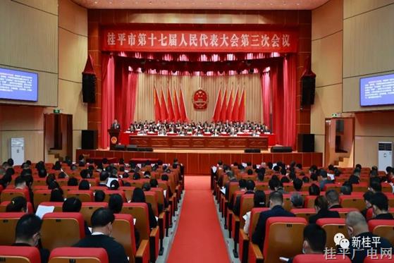 【聚焦兩會】桂平市第十七屆人民代表大會第三次會議隆重舉行,，黃創(chuàng)優(yōu)主持 黃德佳作政府工作報告